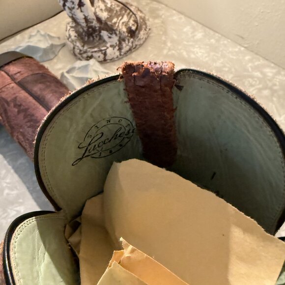 irredescent brown purple us made lucchese boots 7.5 but fits 8 - Picture 4 of 9